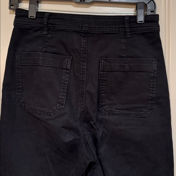 Marine Layer Bridget Twill Flare Pants Full Length Black - Picture 5 of 12